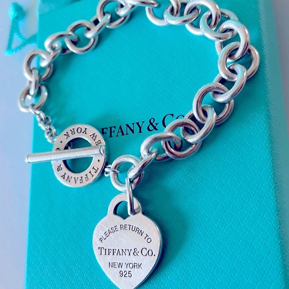 Tiffany & Co. Jewelry - Authentic Heart Tag Toggle Bracelet 925 Silver Please Return to Tiffany & Co.